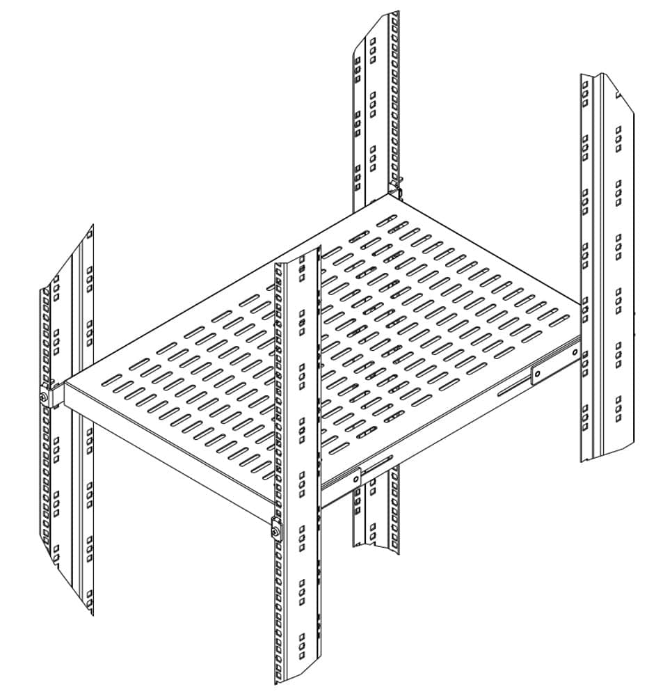 Base per Armadi 19'' Ripiano a Profondit&agrave Adattabile per Server Rack 1U Nero in  Scontolo.net - Potenza, commercioVirtuoso.it