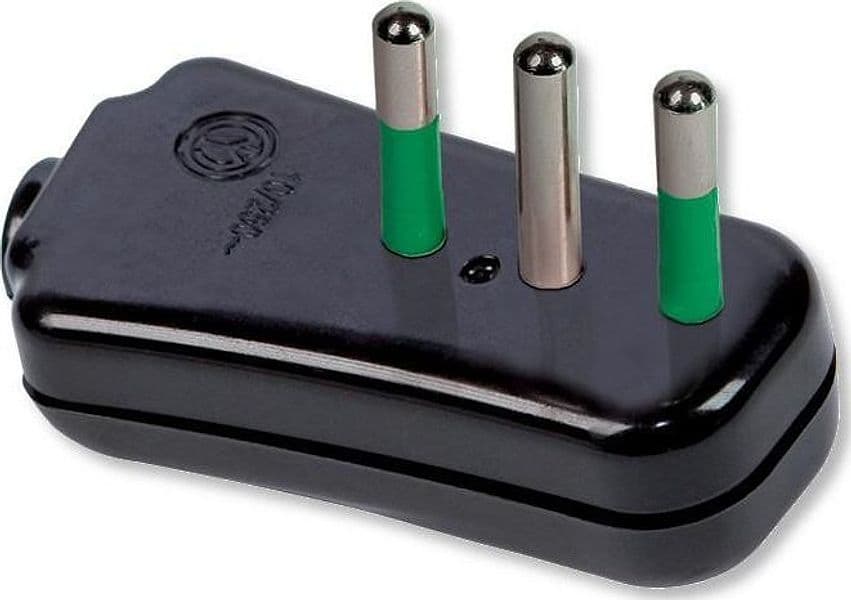 Spina ribassata 2P+T 10A Nero – Fme