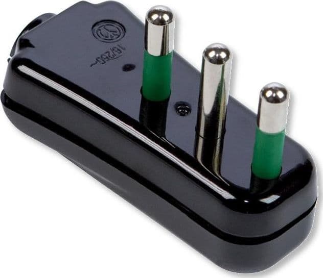 Spina ribassata 2P+T 16A Nero - 2