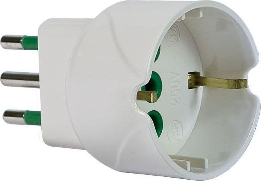 Adattatore Schuko Spina 2P+T 10A Presa Schuko 2P+T 16A – Fme