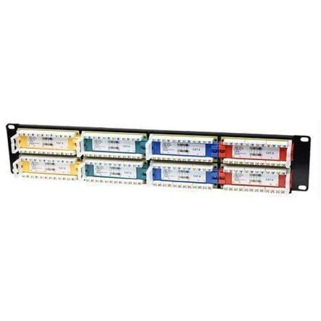 Pannello Patch UTP 48 Porte Cat.6 Codifica Colorata in Cavi Ethernet Scontolo.net - Potenza, commercioVirtuoso.it