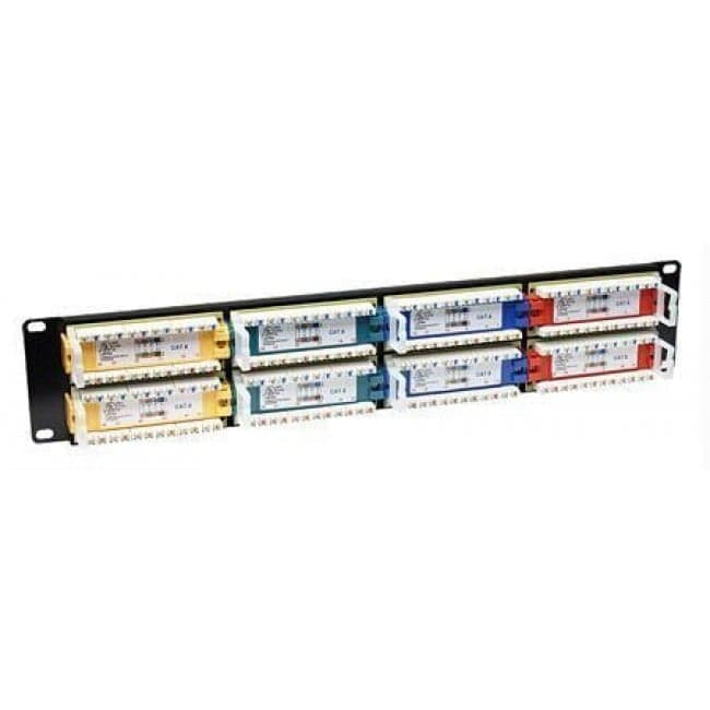 Pannello Patch UTP 48 Porte Cat.6 Codifica Colorata in Cavi Ethernet Scontolo.net - Potenza, commercioVirtuoso.it