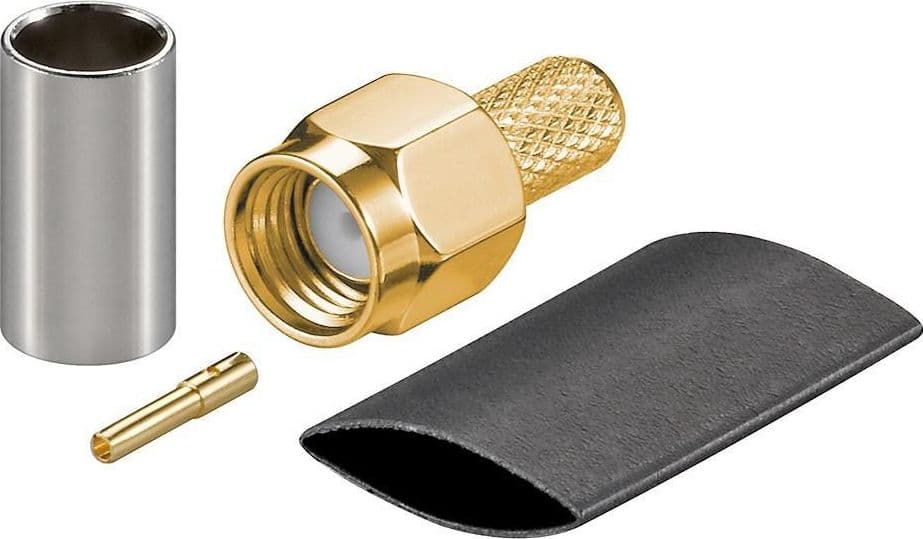 Connettore antenna a crimpare RP-SMA Maschio per RG58 – Goobay