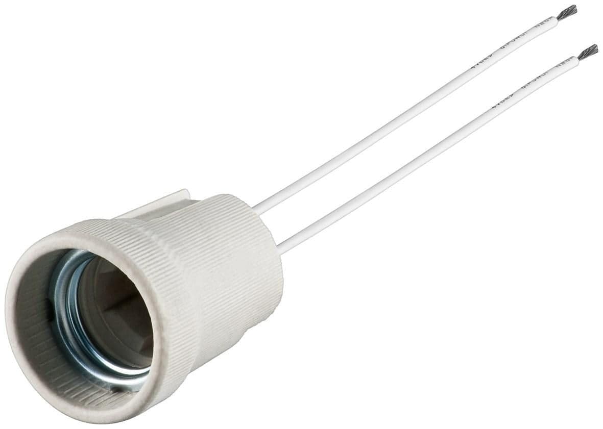 Portalampada E27 in Ceramica con Doppio Cavo in Basi per lampade Scontolo.net - Potenza, commercioVirtuoso.it