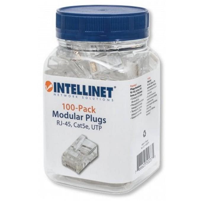 Confezione 100 Plug RJ45 UTP per Cavo Flessibile Cat.5E in Cavi Ethernet Scontolo.net - Potenza, commercioVirtuoso.it