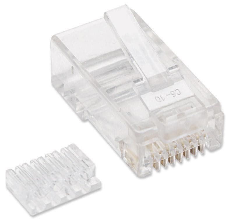 Confezione 100 Plug RJ45 UTP per Cavo Rigido Cat.6 in Cavi Ethernet Scontolo.net - Potenza, commercioVirtuoso.it