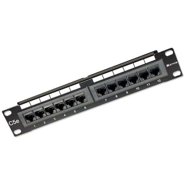 Pannello Patch 12 Porte, 10'', 1U, CAT5E UTP
