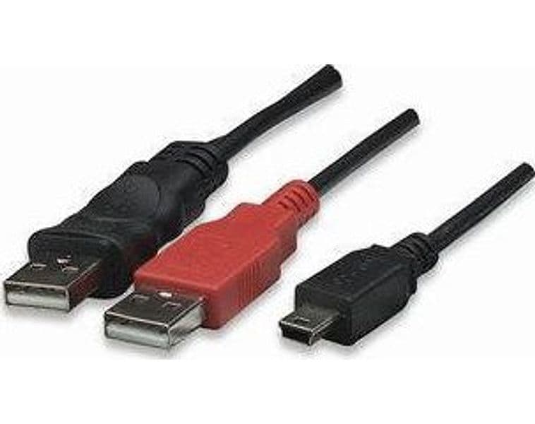 Cavo USB 2.0 ad Y 2xA maschio/mini B maschio 0,6 m in  Scontolo.net - Potenza, commercioVirtuoso.it