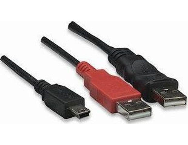 Cavo USB 2.0 ad Y 2xA maschio/mini B maschio 0,6 m in  Scontolo.net - Potenza, commercioVirtuoso.it