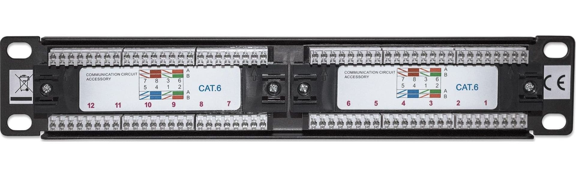 Pannello Patch per Rack 10'' 12 Porte UTP Cat.6 1HE in Cavi Ethernet Scontolo.net - Potenza, commercioVirtuoso.it