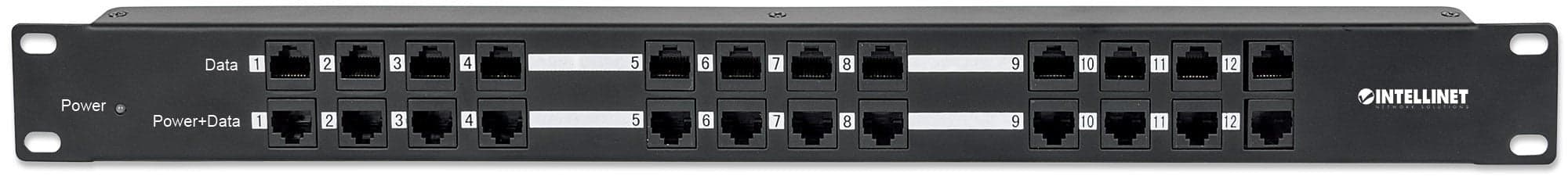 Pannello Patch 12 Porte PoE Passivo con Alimentatore in Pannelli patch Ethernet Scontolo.net - Potenza, commercioVirtuoso.it