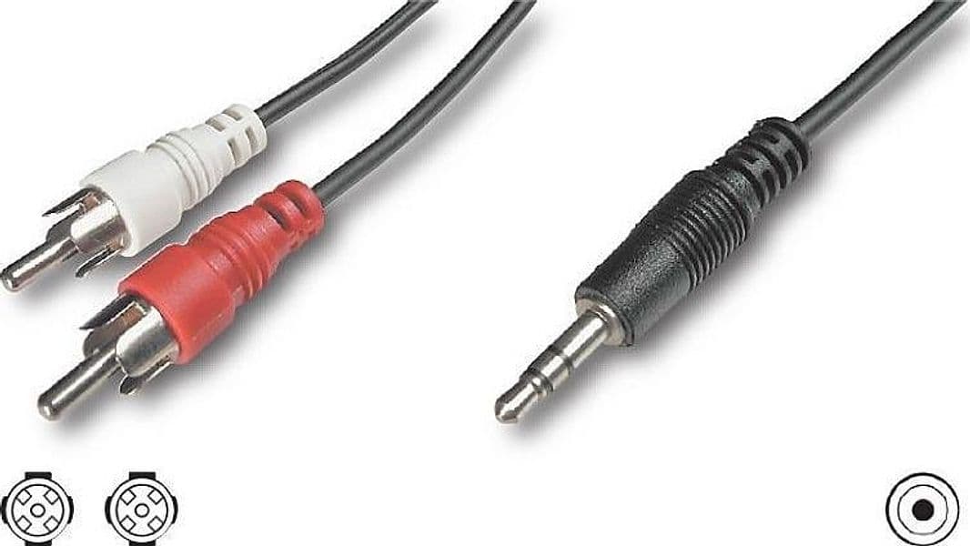 Cavo Stereo Jack 3, 5 mm a 2 x RCA maschio 10,0 mt in Connettori RCA Scontolo.net - Potenza, commercioVirtuoso.it