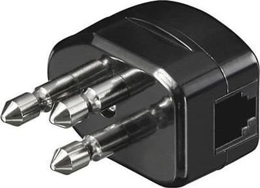 Spina tripolare con RJ11 Nera in Cavi Scontolo.net - Potenza, commercioVirtuoso.it