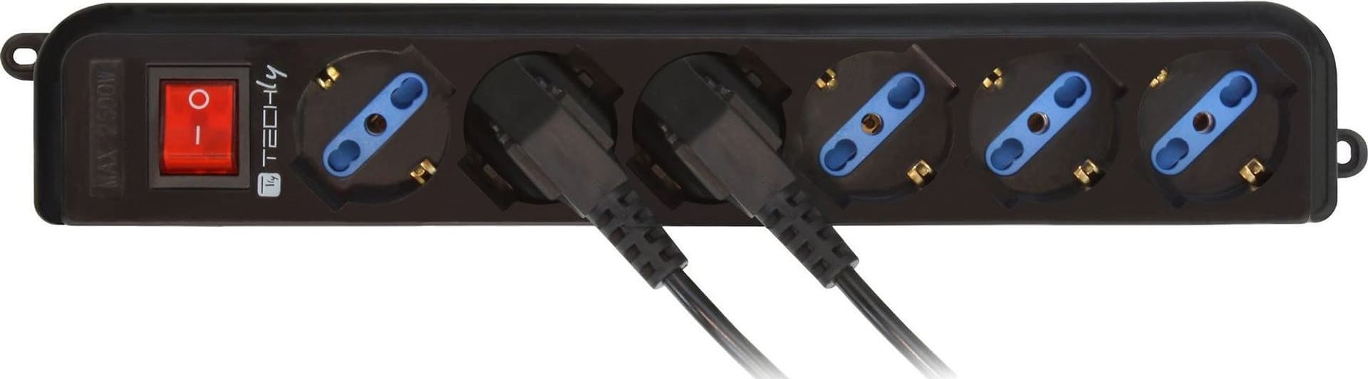 Multipresa 6 Posti Italiana Bipasso con Spina VDE Nero in Multiprese Scontolo.net - Potenza, commercioVirtuoso.it