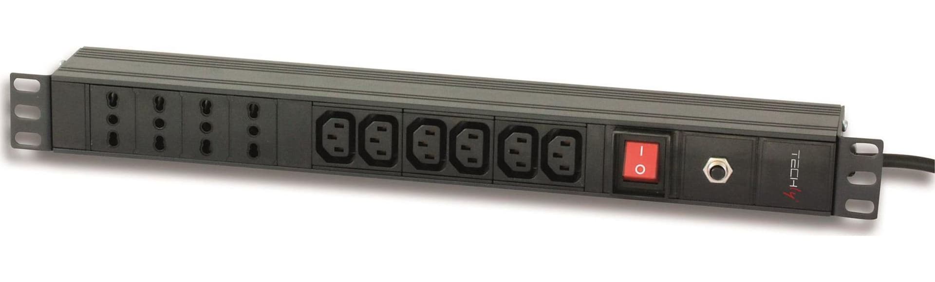 Multipresa 4 IT + 6 VDE da Rack 19'' con Interruttore Spina Italiana 1U in Cavi di alimentazione Scontolo.net - Potenza, commercioVirtuoso.it