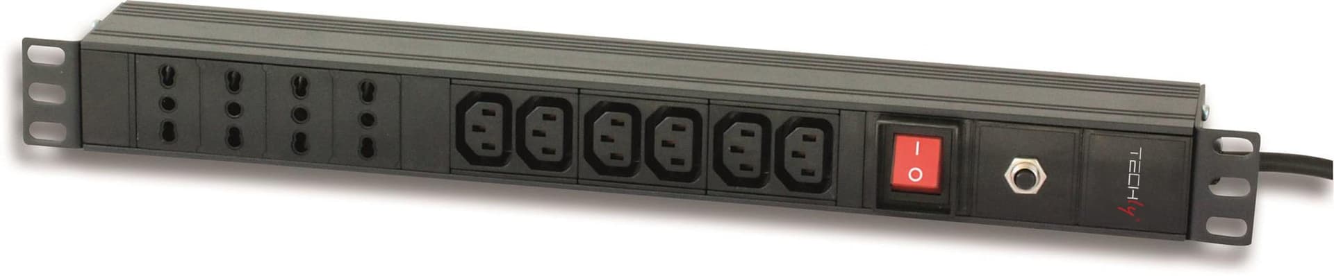 Multipresa 4 IT + 6 VDE da Rack 19'' con Interruttore Spina Italiana 1U in Cavi di alimentazione Scontolo.net - Potenza, commercioVirtuoso.it