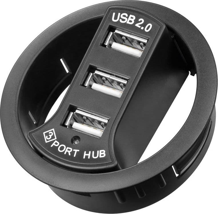 Hub USB 2.0 3 porte In-Desk diametro 6 cm in  Scontolo.net - Potenza, commercioVirtuoso.it