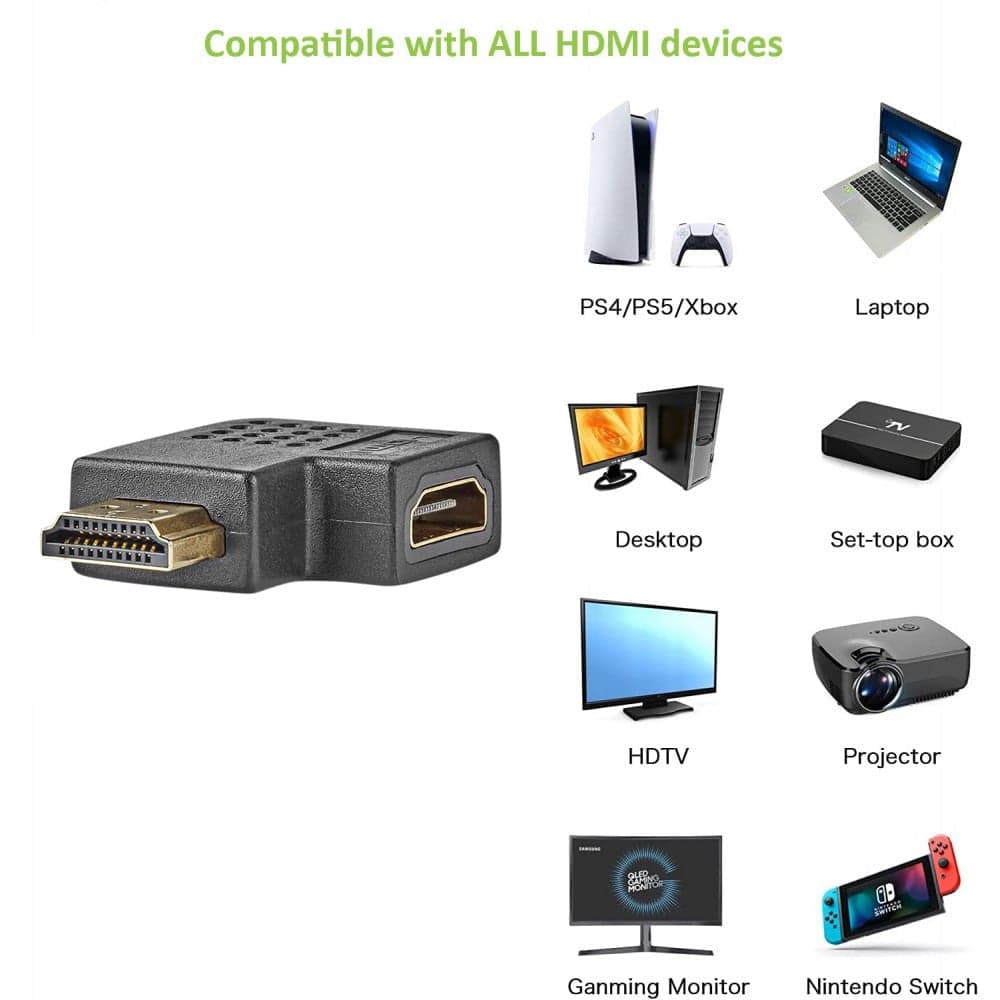 Adattatore HDMI Maschio / Femmina Angolato 270&deg in Cavi HDMI Scontolo.net - Potenza, commercioVirtuoso.it