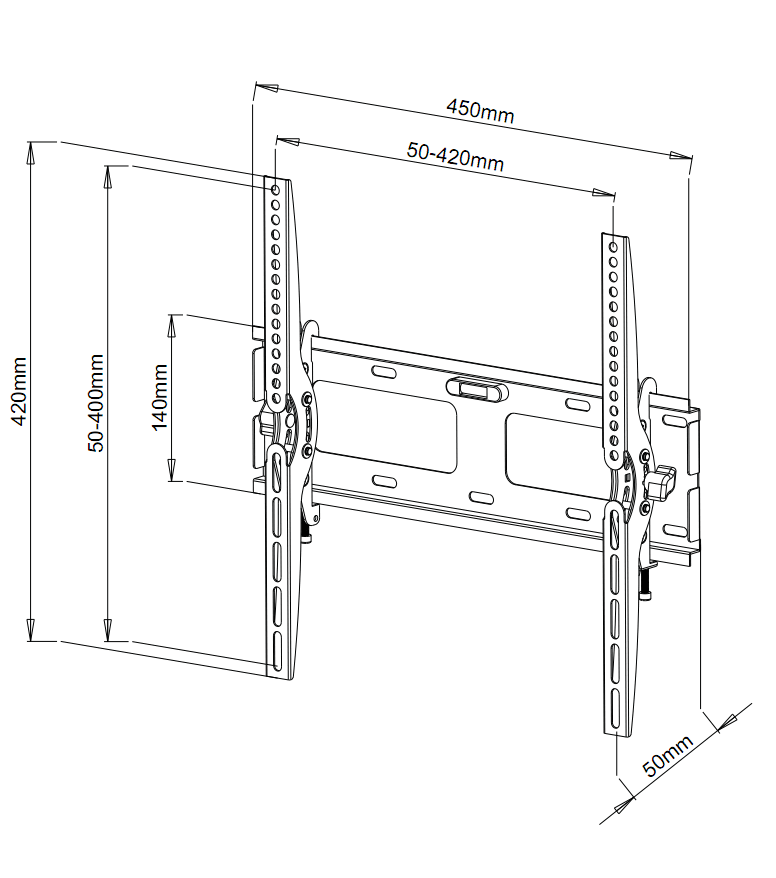 Supporto a Muro per TV LED LCD 23''-55'' Inclinabile Nero in Supporti da parete e da soffitto Scontolo.net - Potenza, commercioVirtuoso.it