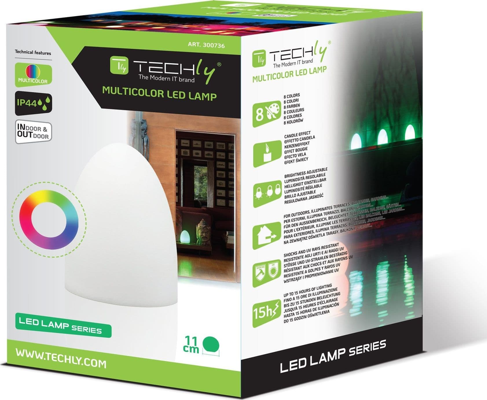 Lampada LED Multicolore di forma Ovale