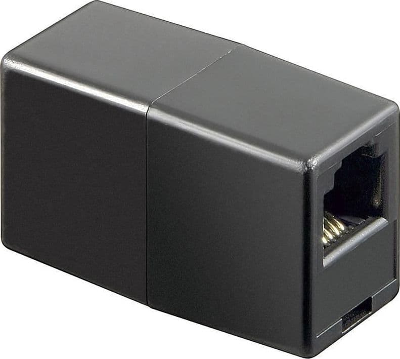 Accoppiatore telefonico RJ11 6 poli 4 contatti Pin to Pin F/F Nero in Cavi Scontolo.net - Potenza, commercioVirtuoso.it