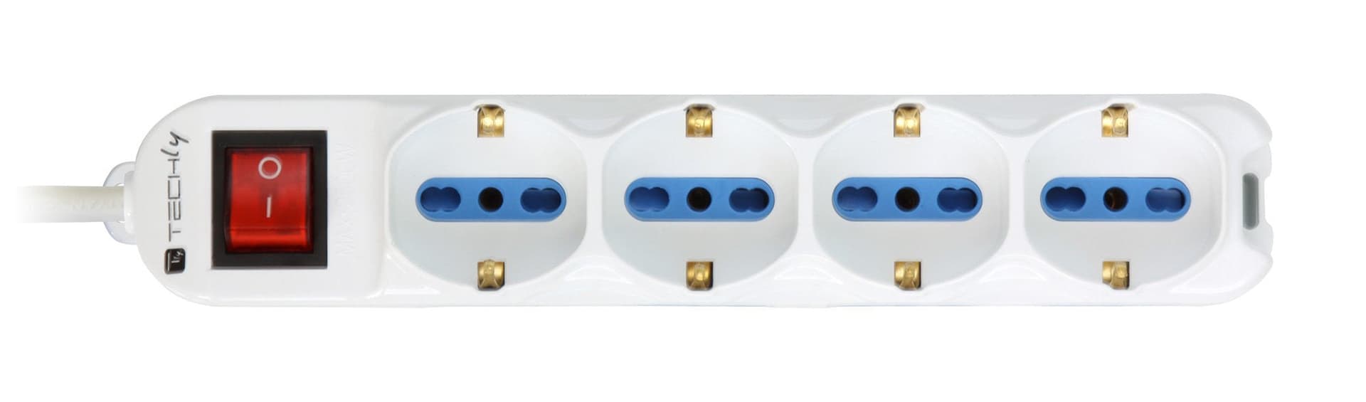 Multipresa 8 Posti Italiana Bipasso / 4 Schuko con Interruttore in Multiprese Scontolo.net - Potenza, commercioVirtuoso.it