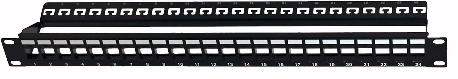 Pannello Patch Modulare Senza Frutti 24 Posti 1U Nero in Cavi Ethernet Scontolo.net - Potenza, commercioVirtuoso.it