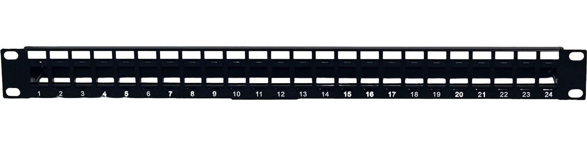 Pannello Patch Modulare Senza Frutti 24 Posti 1U Nero in Cavi Ethernet Scontolo.net - Potenza, commercioVirtuoso.it