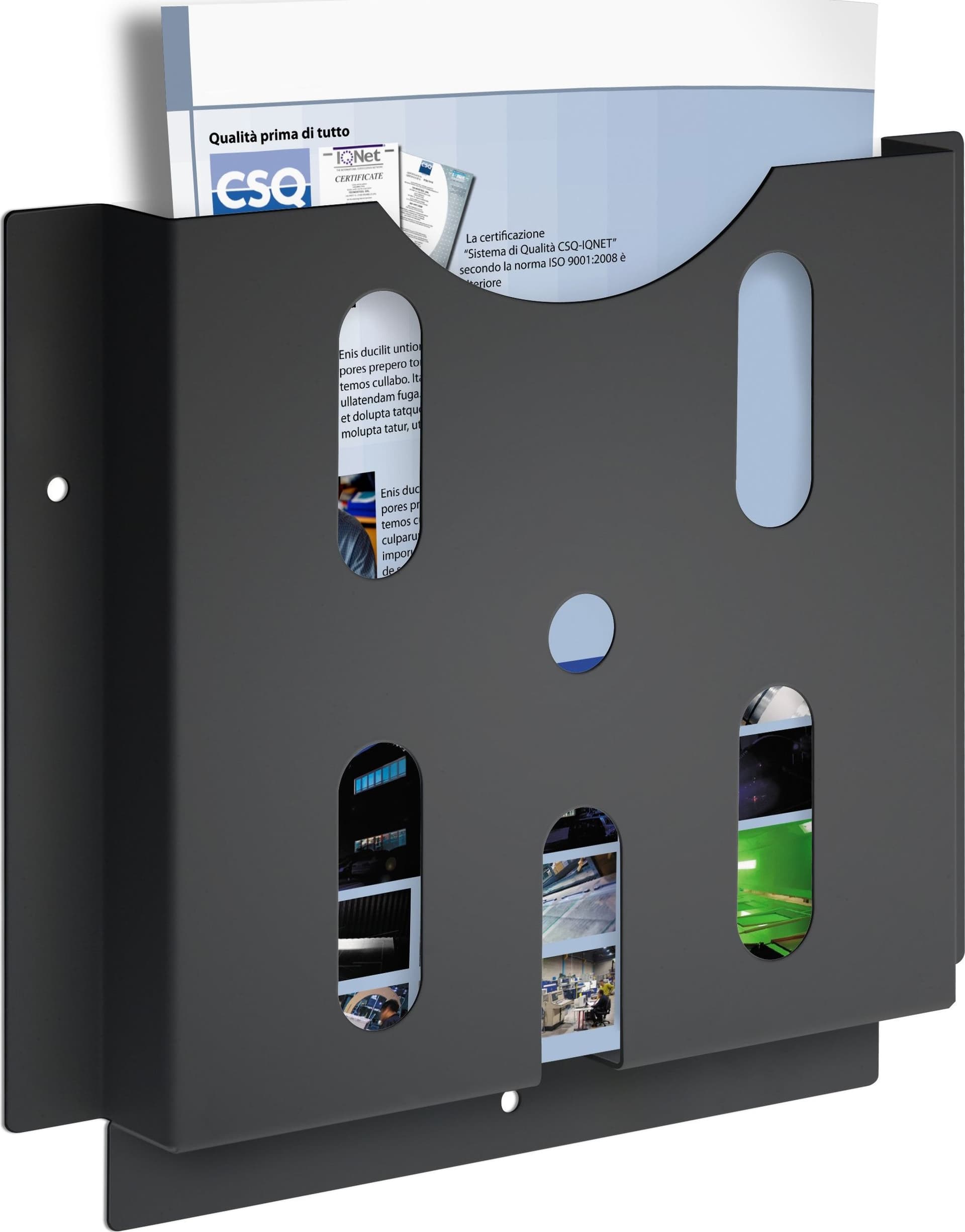 Tasca Porta Documenti per Armadi Rack Nero