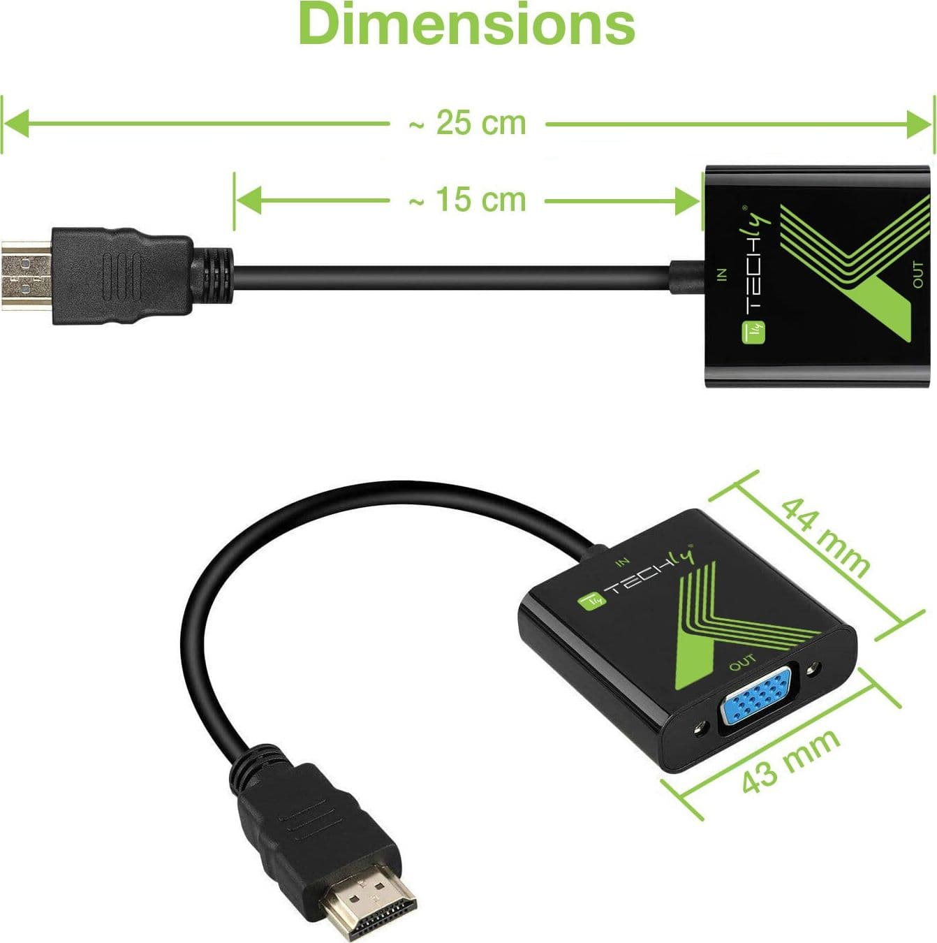 Cavo Convertitore Adattatore da HDMI&trade a VGA 1920x1200 in Cavi HDMI Scontolo.net - Potenza, commercioVirtuoso.it
