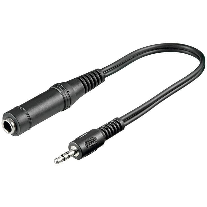 Cavo adattatore Audio Stereo 3.5/6.35mm M/F 0,2mt in Connettori RCA Scontolo.net - Potenza, commercioVirtuoso.it