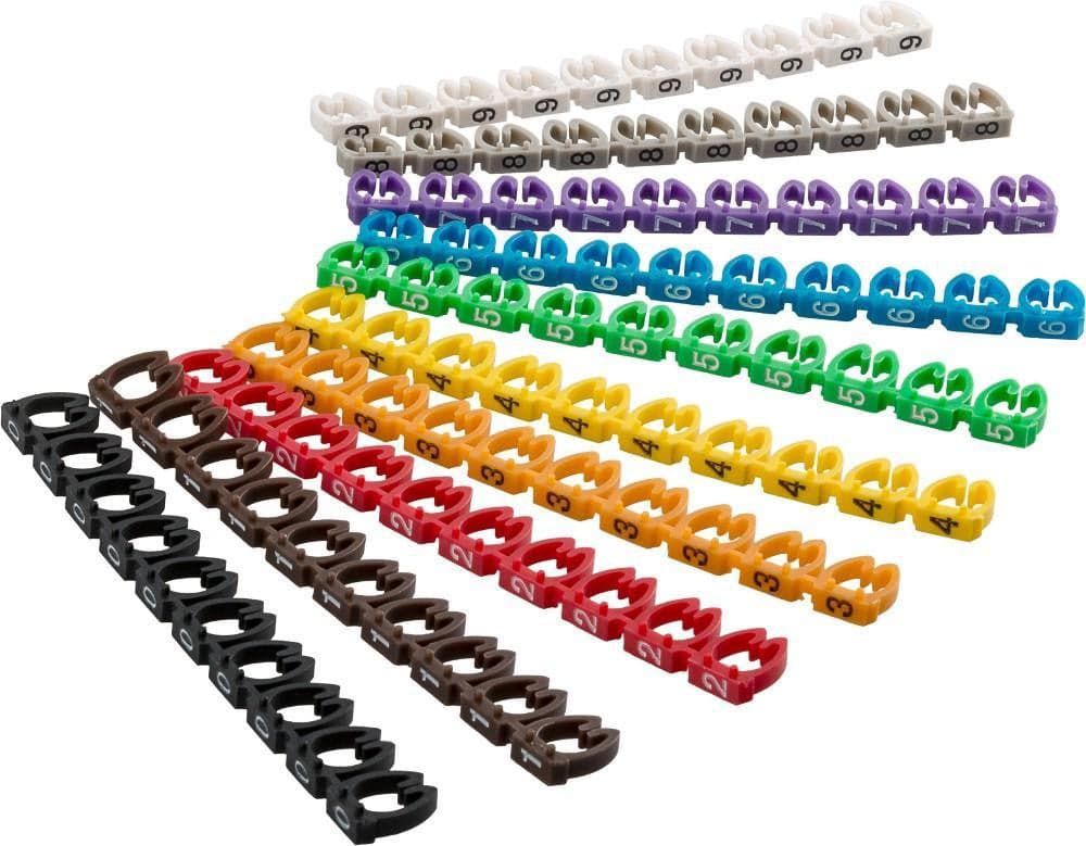 Segnacavo colorato con numeri ''0-9'' per cavi da 2.5mm in Stringicavi Scontolo.net - Potenza, commercioVirtuoso.it
