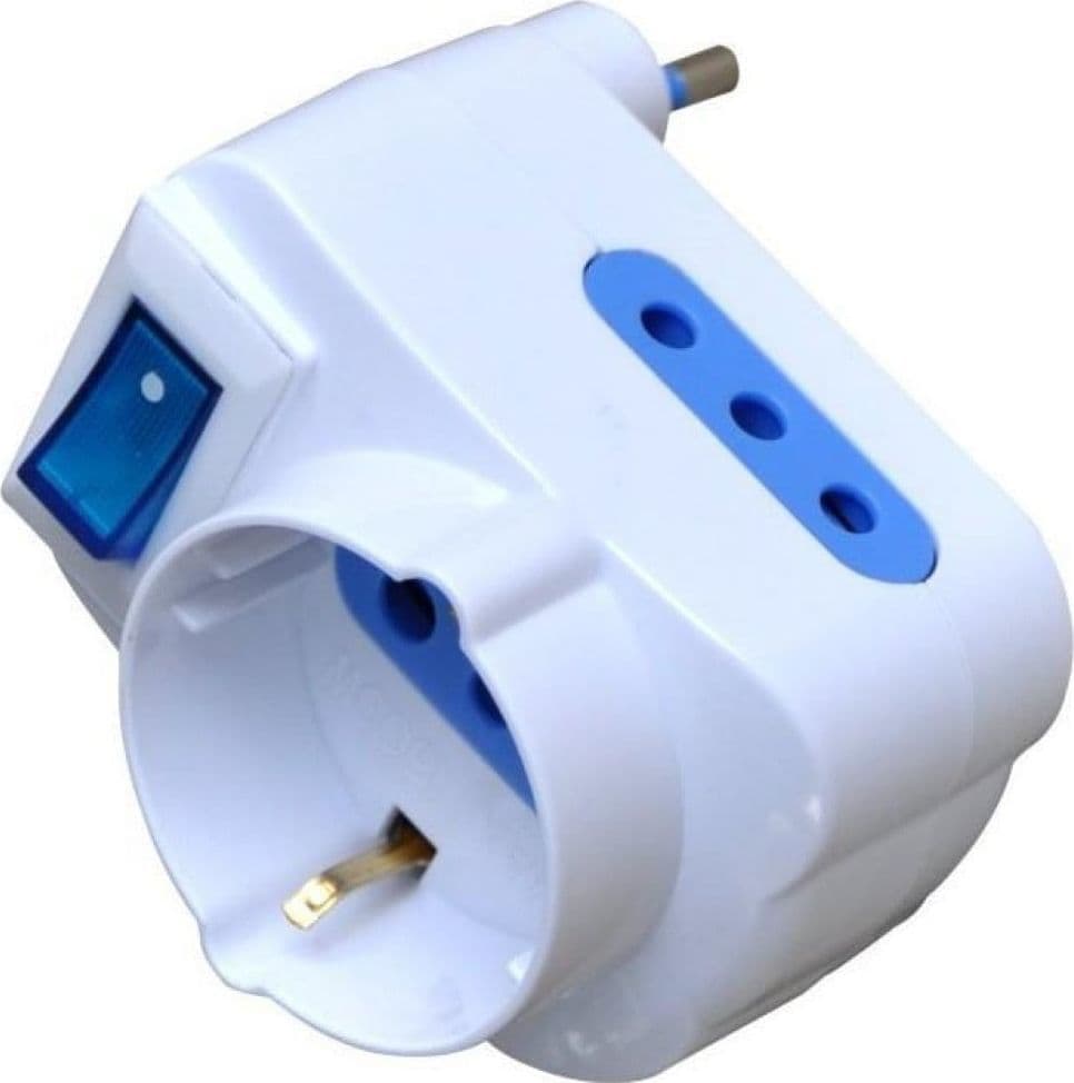 Adattatore con Spina 10A 2 Prese 10A e 1 Schuko in Adattatori da viaggio Scontolo.net - Potenza, commercioVirtuoso.it