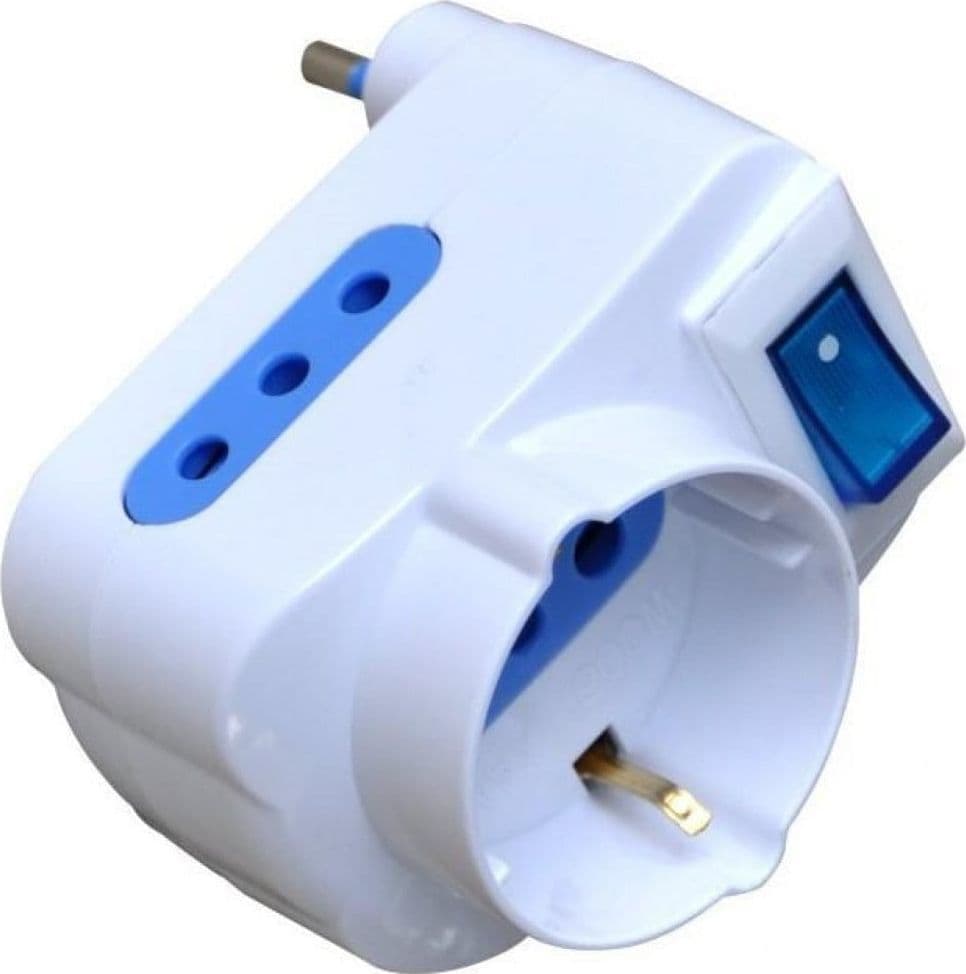 Adattatore con Spina 10A 2 Prese 10A e 1 Schuko in Adattatori da viaggio Scontolo.net - Potenza, commercioVirtuoso.it