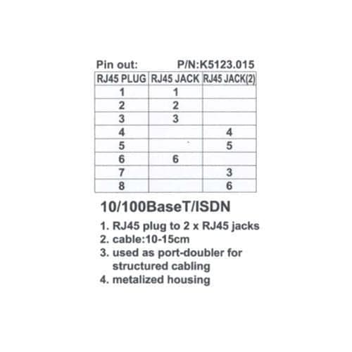 Sdoppiatore rete / telefono per cavo di rete Cat. 5E in Cavi Ethernet Scontolo.net - Potenza, commercioVirtuoso.it