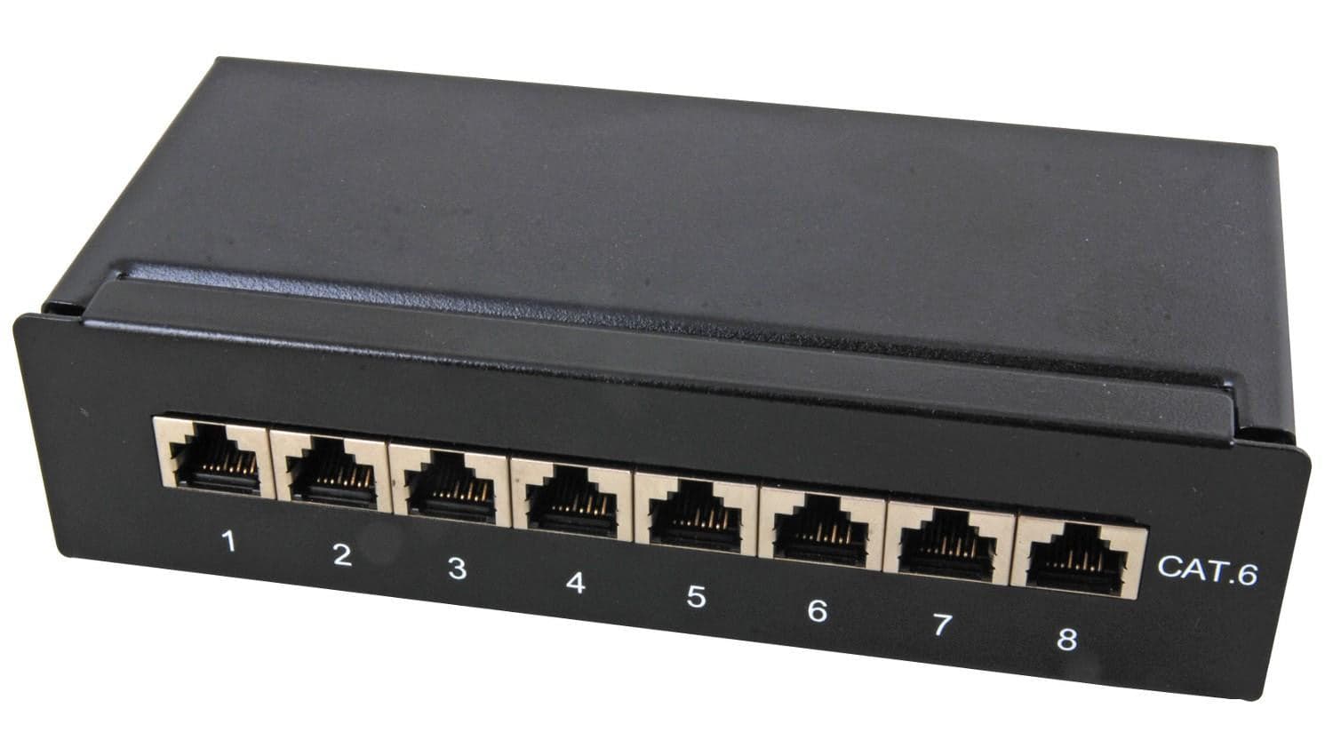 Pannello Patch 8 Porte Cat. 6 STP Nero in Cavi Ethernet Scontolo.net - Potenza, commercioVirtuoso.it