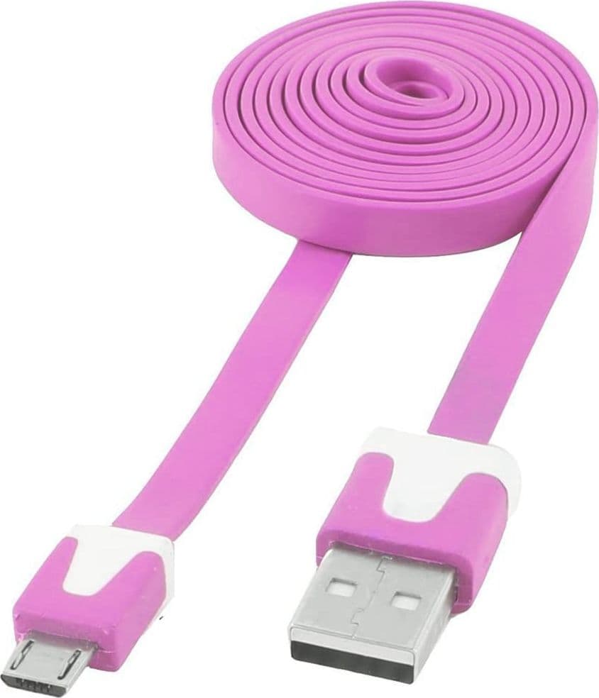 Cavo Flat USB AM a Micro USB M Rosa 1m in  Scontolo.net - Potenza, commercioVirtuoso.it