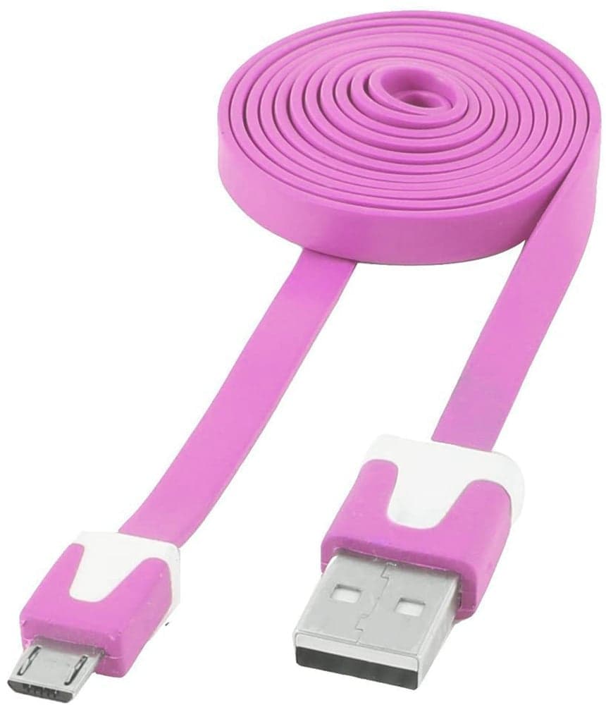 Cavo Flat USB AM a Micro USB M Rosa 1m in  Scontolo.net - Potenza, commercioVirtuoso.it