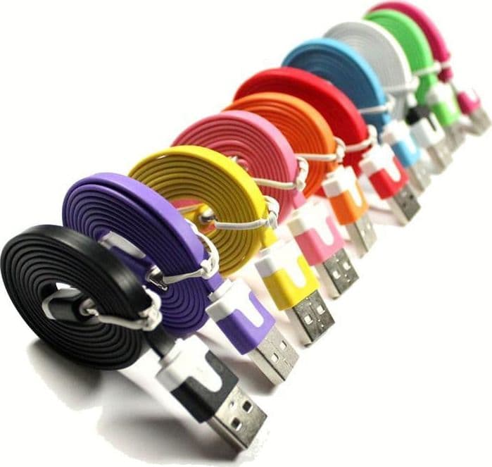 Cavo Flat USB AM a Micro USB M Rosa 1m in  Scontolo.net - Potenza, commercioVirtuoso.it