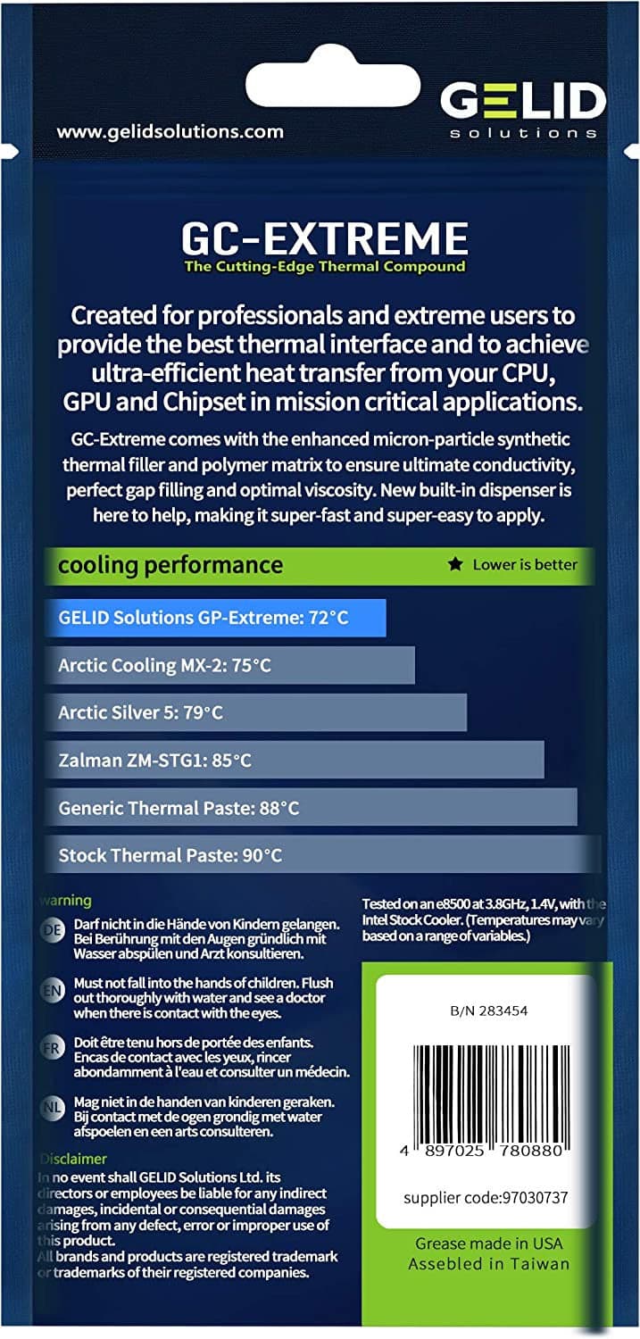 Pasta Termoconduttiva GC-Extreme per Dissipatore di Calore 1g in  Scontolo.net - Potenza, commercioVirtuoso.it