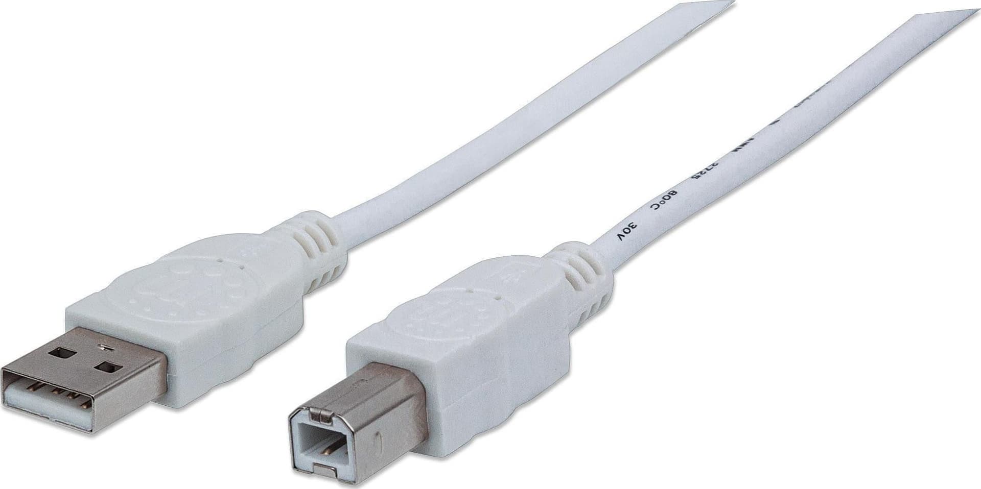 Cavo USB 2.0 A maschio/B maschio 5m Bianco in  Scontolo.net - Potenza, commercioVirtuoso.it