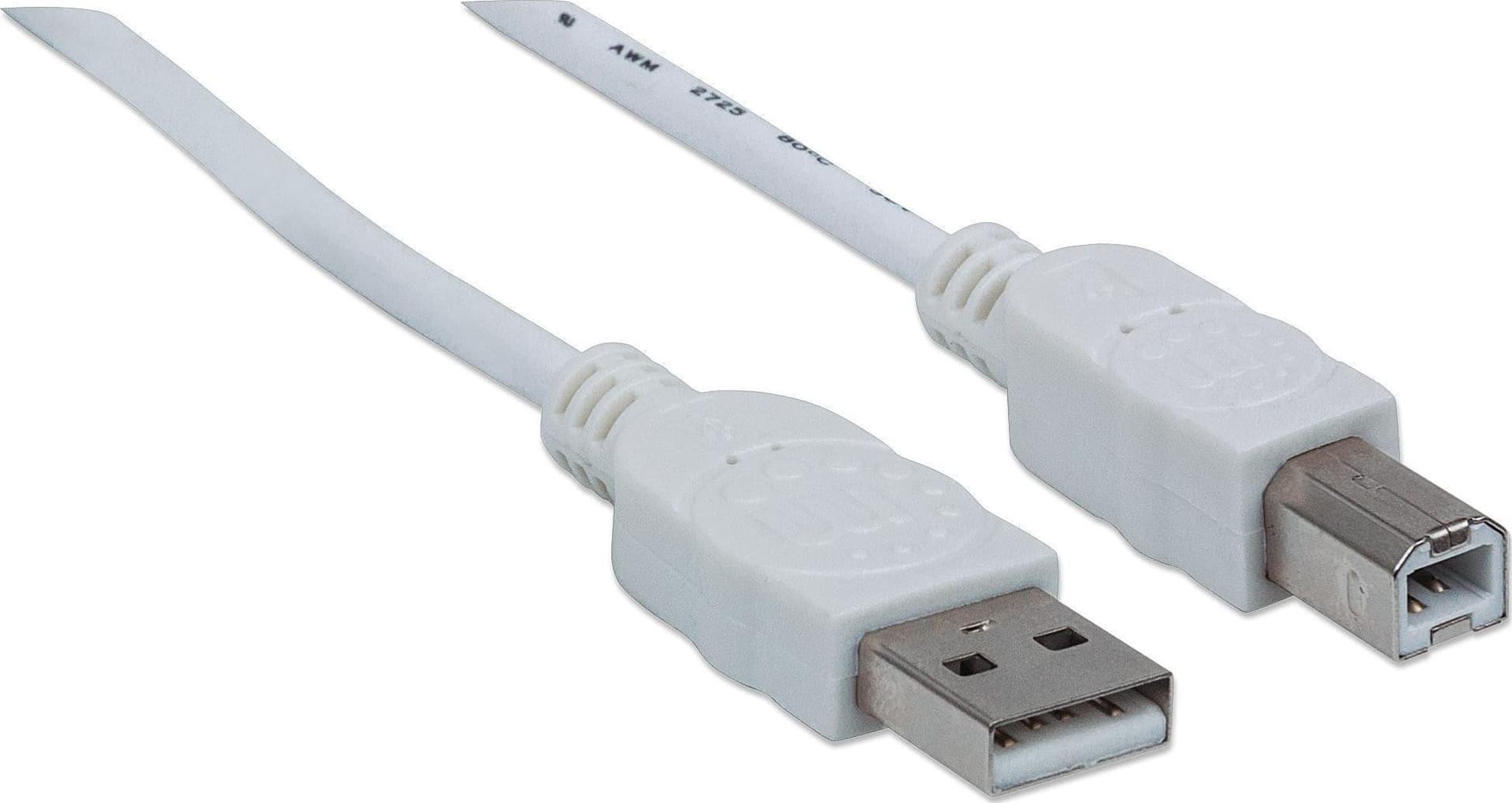 Cavo USB 2.0 A maschio/B maschio 5m Bianco in  Scontolo.net - Potenza, commercioVirtuoso.it