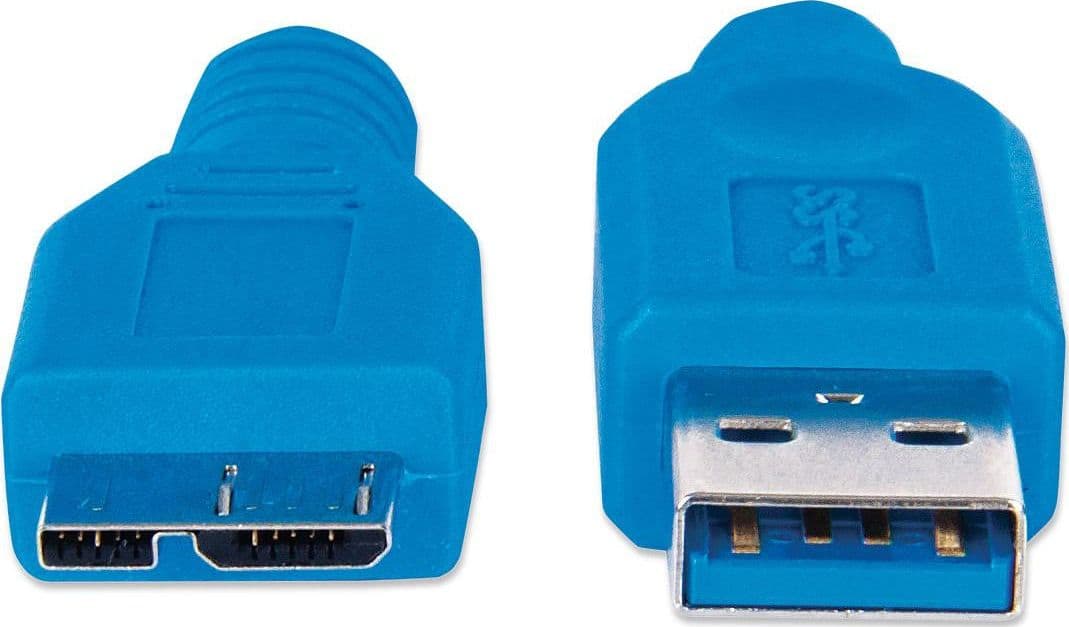 Cavo USB 3.0 SuperSpeed A/Micro B M/M 1 m Blu in Blister in  Scontolo.net - Potenza, commercioVirtuoso.it