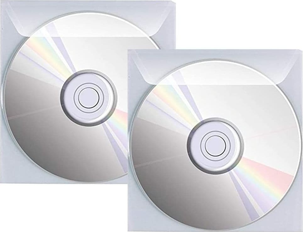 Buste Porta CD/DVD in PPL 800 Micron Con Aletta e Biadesivo 100 pz