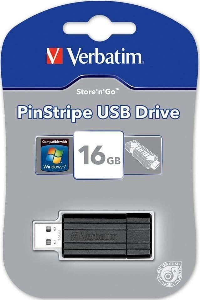 Memoria USB 2.0 PinStripe da 16Gb Colore Nero