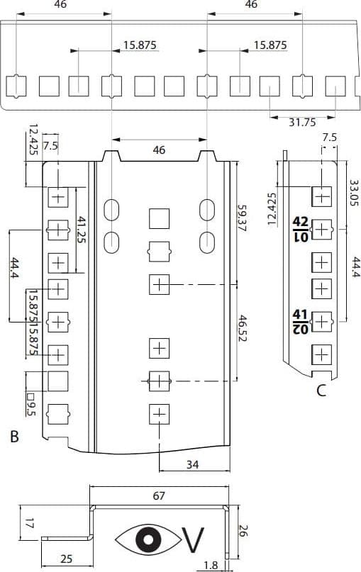 Staffe Montanti per Rack 19'' 38U in Staffe e supporti per mensole Scontolo.net - Potenza, commercioVirtuoso.it