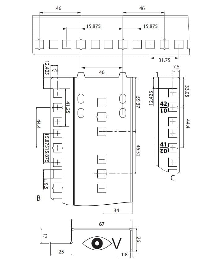 Staffe Montanti per Rack 19'' 38U in Staffe e supporti per mensole Scontolo.net - Potenza, commercioVirtuoso.it