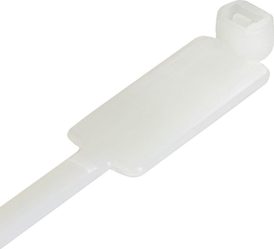 Fascette Fermacavi 200x4,8mm con Targhetta 13x28mm 100 pz Bianco in Stringicavi Scontolo.net - Potenza, commercioVirtuoso.it