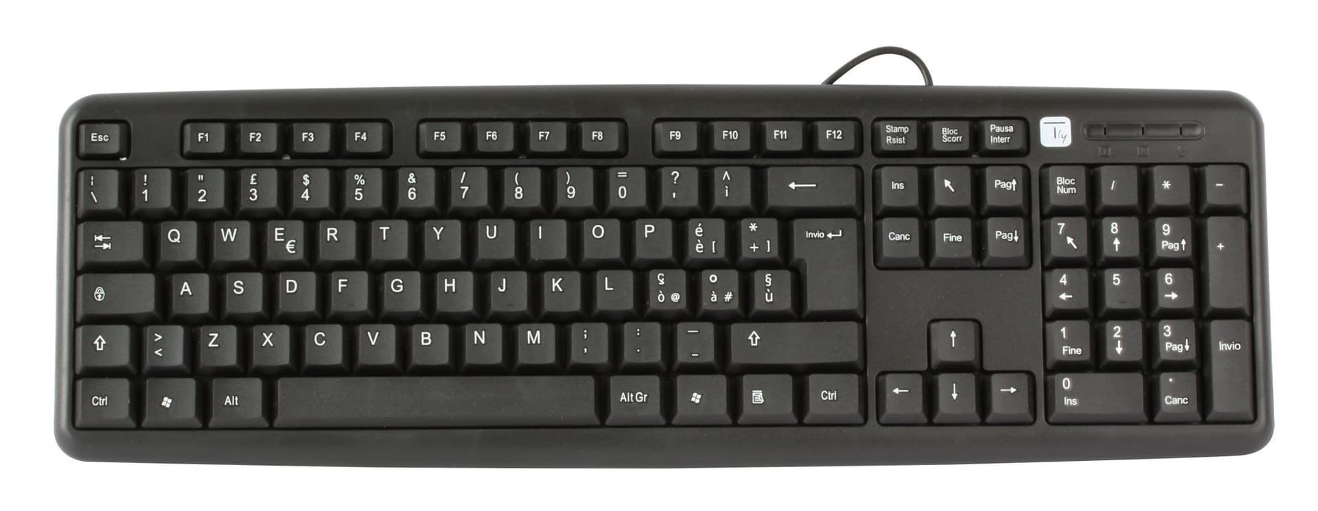 Tastiera 105 tasti USB Standard, colore Nero in  Scontolo.net - Potenza, commercioVirtuoso.it