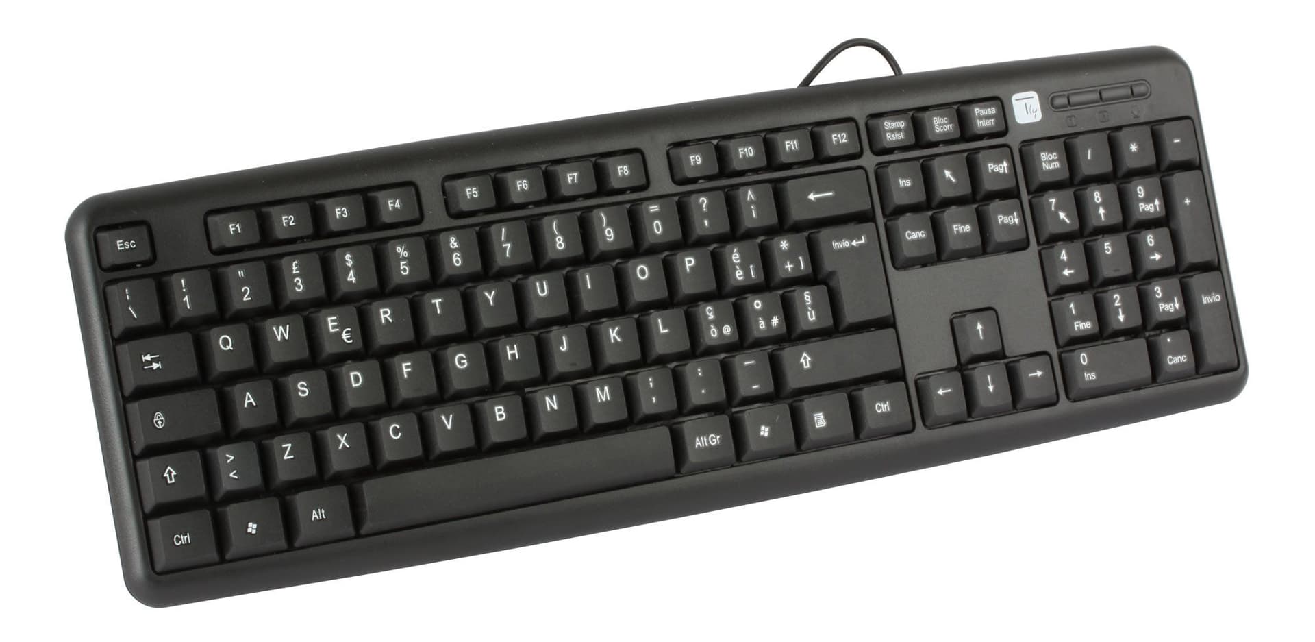 Tastiera 105 tasti USB Standard, colore Nero in  Scontolo.net - Potenza, commercioVirtuoso.it